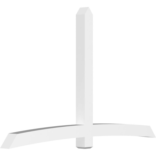 Ekena Millwork Bellingham Architectural Grade PVC Gable Bracket, 108"W x 67 1/2"H x 6"D x 6"F, 15/12 Pitch GBP108X68X0606BEL00 - main